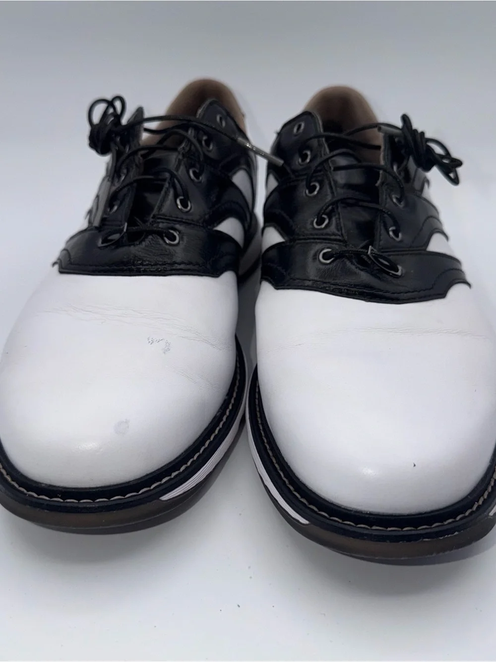 Adidas MC87 Z-Traxion Spikeless Golf Shoes Black White Mens Size 11 Used
